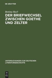 book: Der Briefwechsel zwischen Goethe und Zelter