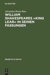book: William Shakespeares »King Lear« in seinen Fassungen