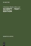 book: Schrift - Text - Edition
