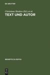 book: Text und Autor