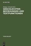 book: Geschlechterbeziehungen und Textfunktionen