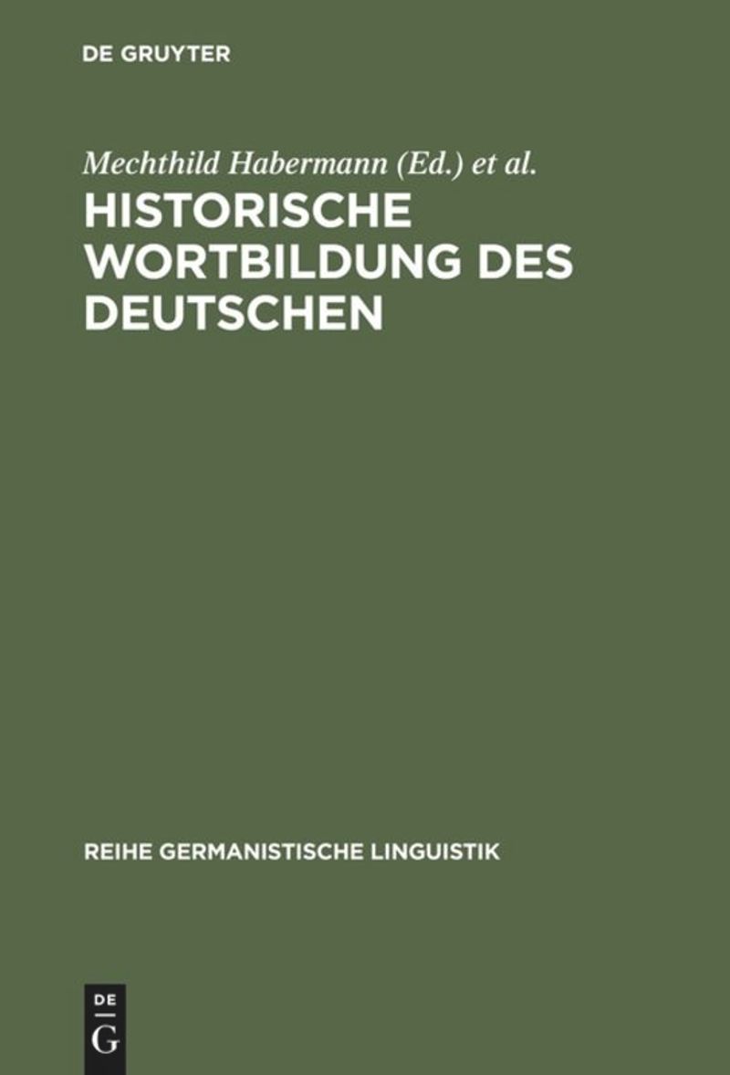 book: Historische Wortbildung des Deutschen