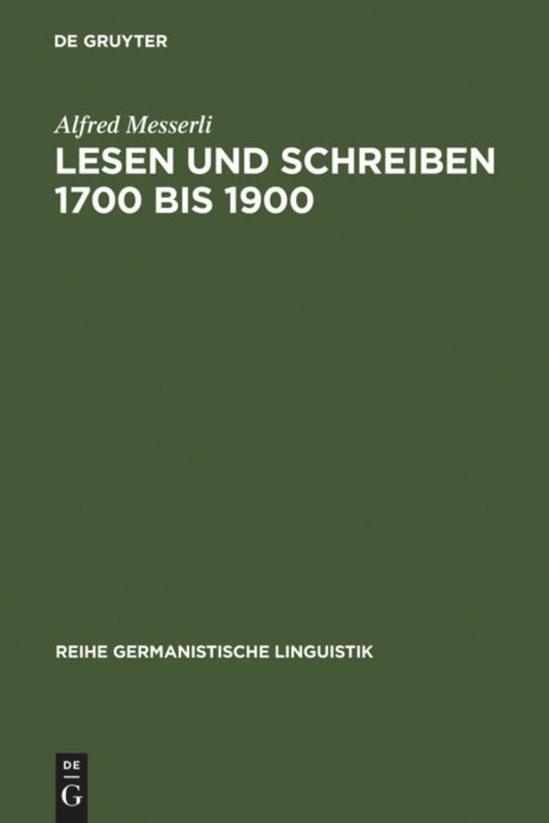 book: Lesen und Schreiben 1700 bis 1900