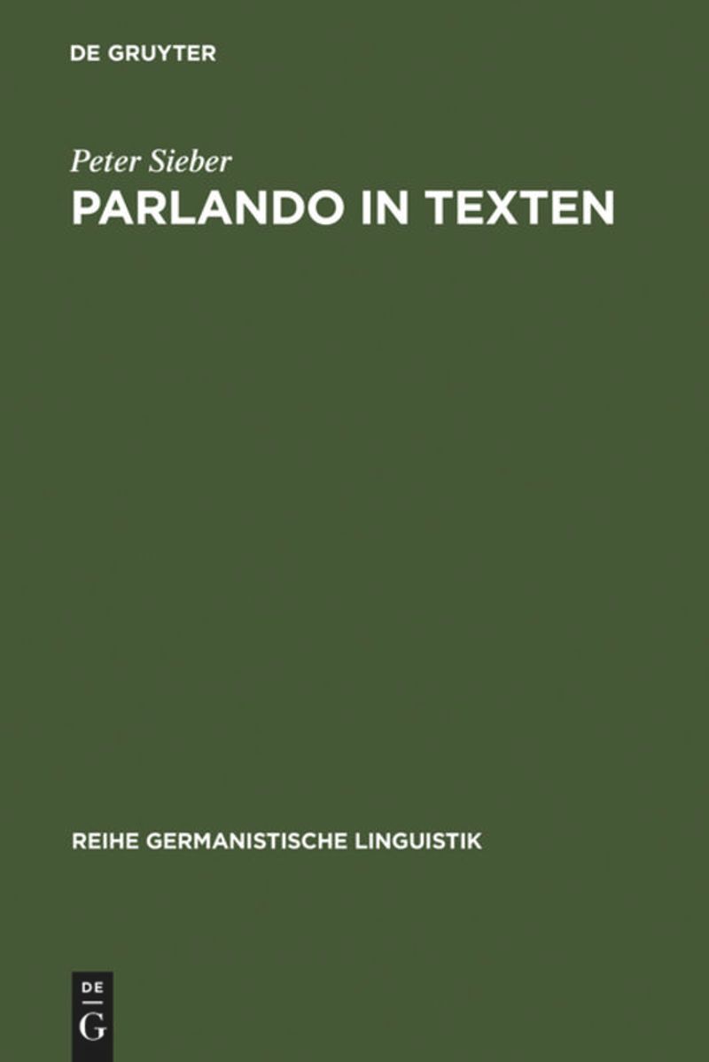 book: Parlando in Texten