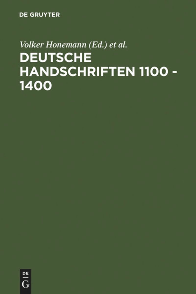 book: Deutsche Handschriften 1100 - 1400