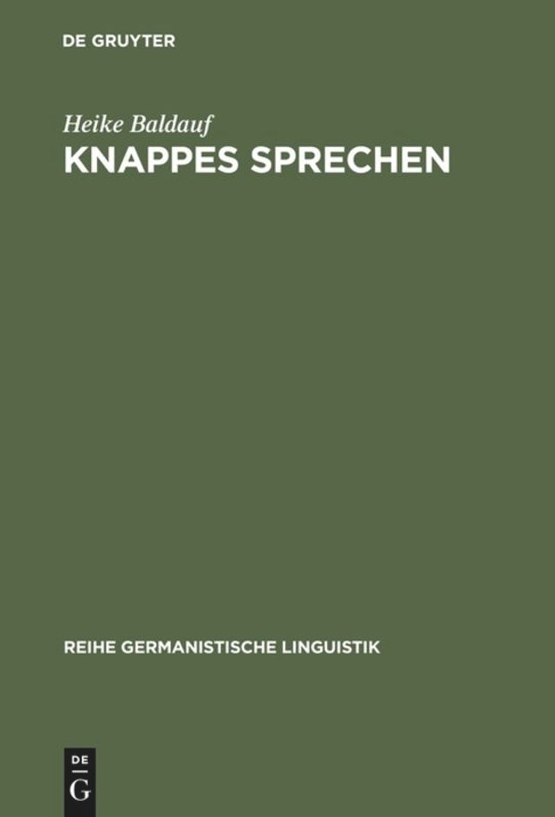 book: Knappes Sprechen