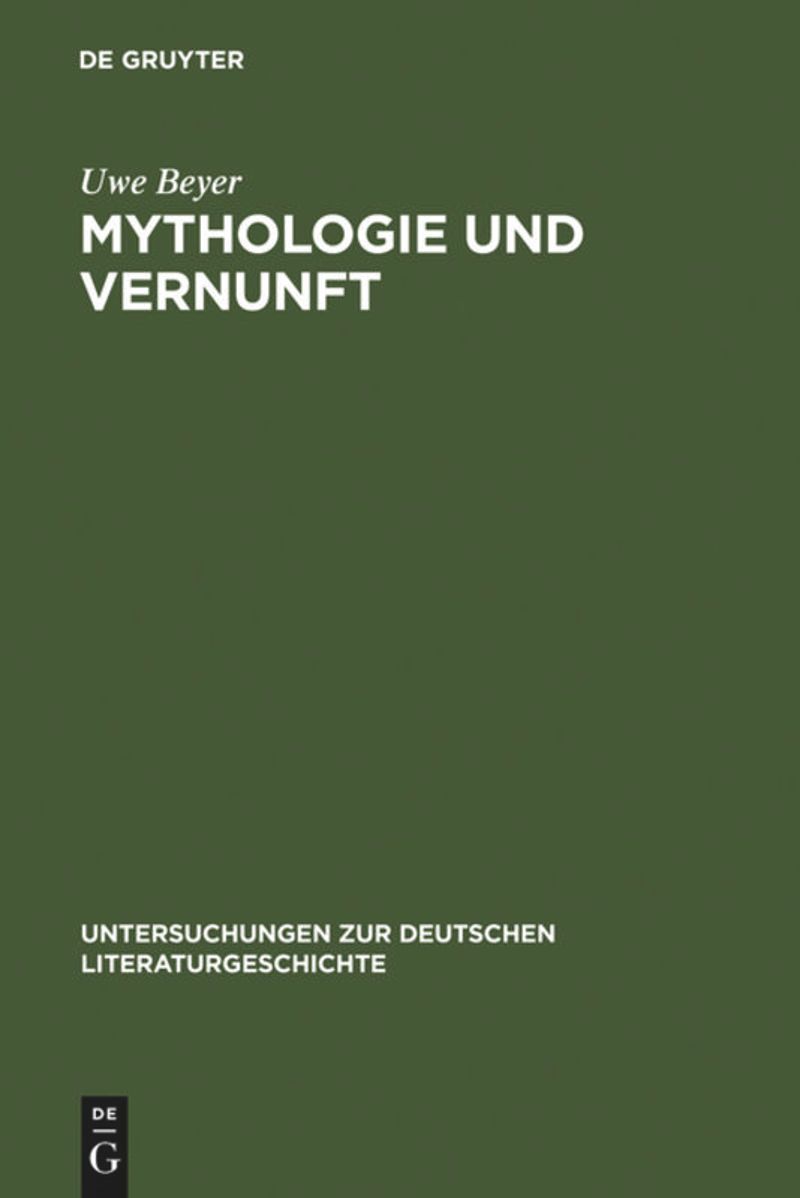 book: Mythologie und Vernunft