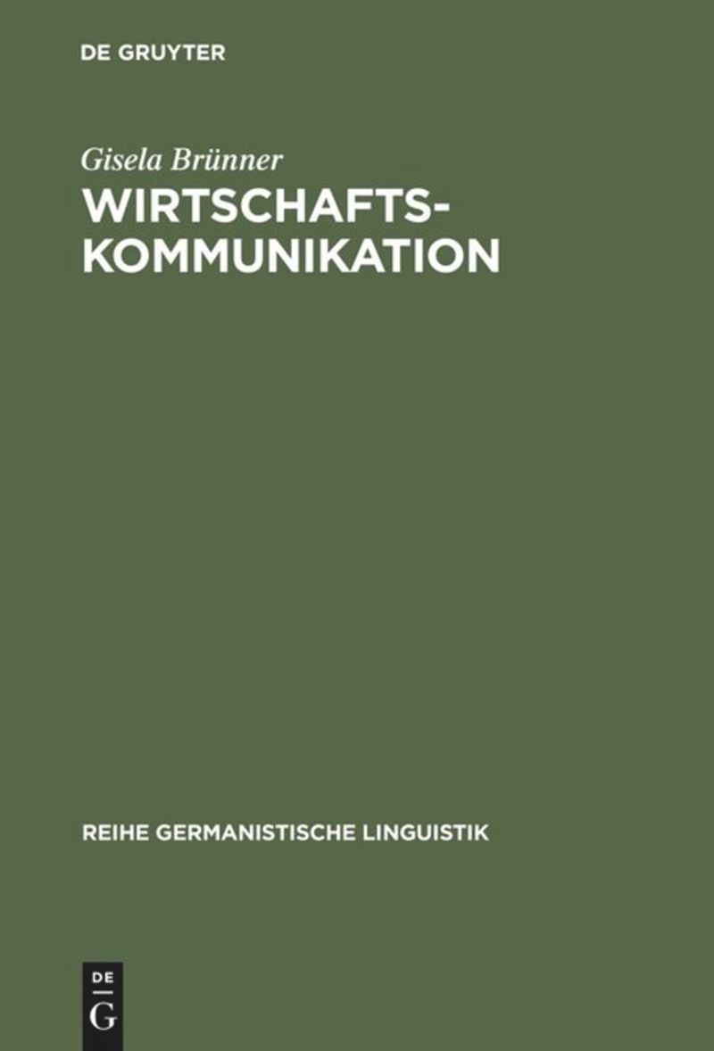 book: Wirtschaftskommunikation