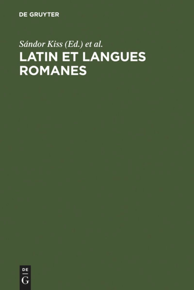 book: Latin et langues romanes