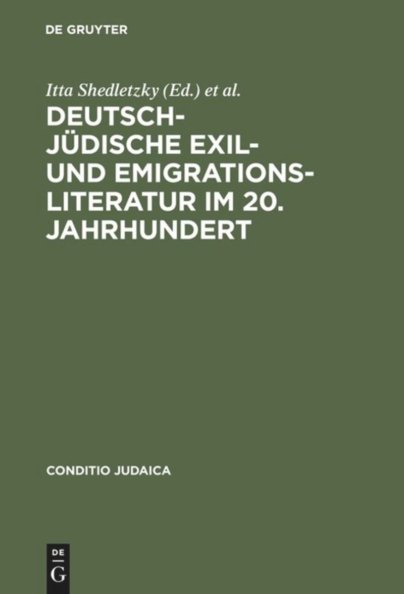 book: Deutsch-jüdische Exil- und Emigrationsliteratur im 20. Jahrhundert