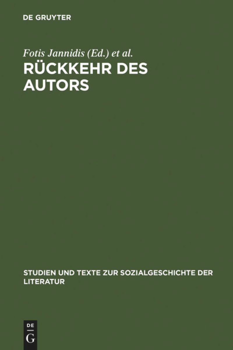 book: Rückkehr des Autors