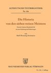 book: Die Historia von den sieben weisen Meistern und dem Kaiser Diocletianus