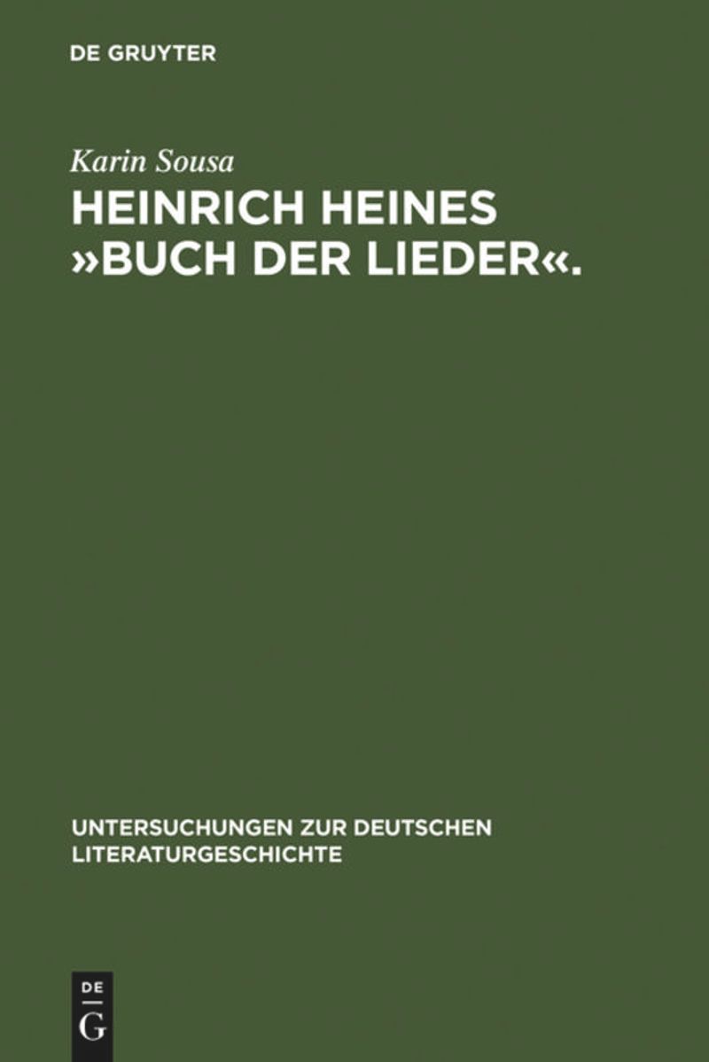 book: Heinrich Heines »Buch der Lieder«.