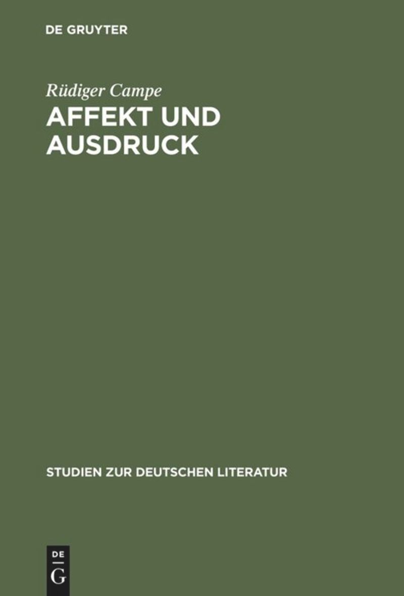 book: Affekt und Ausdruck