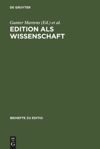 book: Edition als Wissenschaft