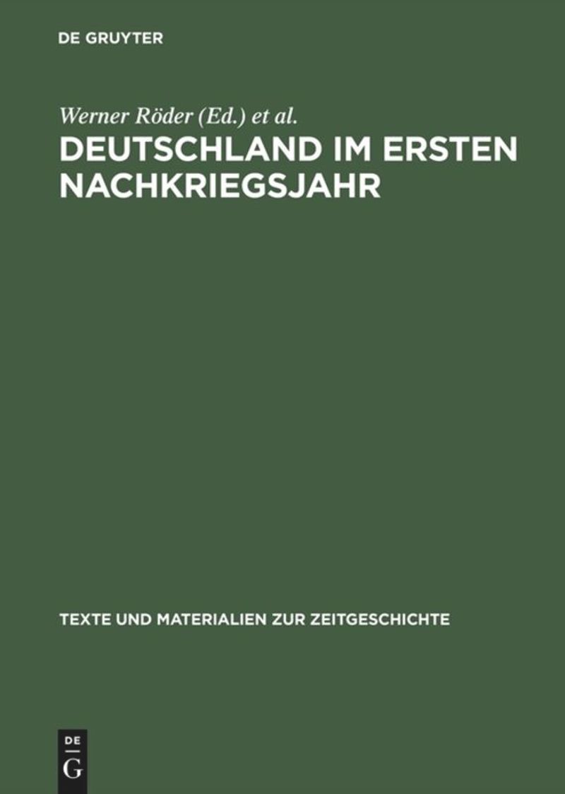 book: Deutschland im ersten Nachkriegsjahr