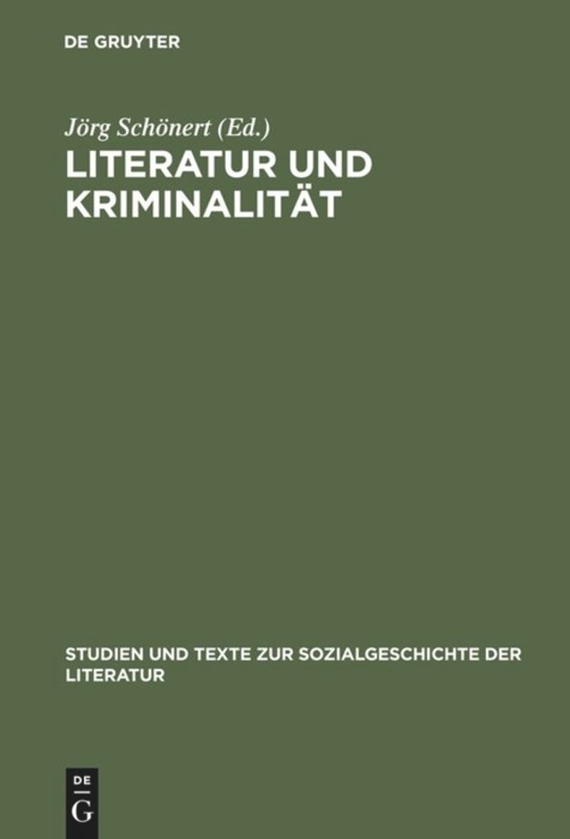 book: Literatur und Kriminalität