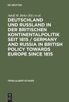 book: Deutschland und Rußland in der britischen Kontinentalpolitik seit 1815 / Germany and Russia in British policy towards Europe since 1815