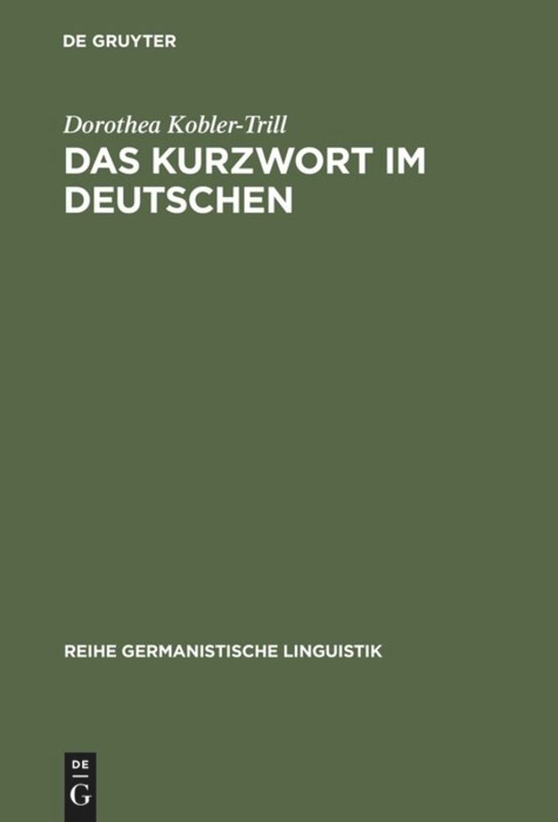 book: Das Kurzwort im Deutschen