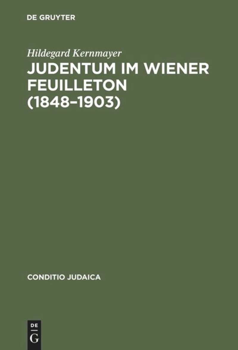 book: Judentum im Wiener Feuilleton (1848--1903)
