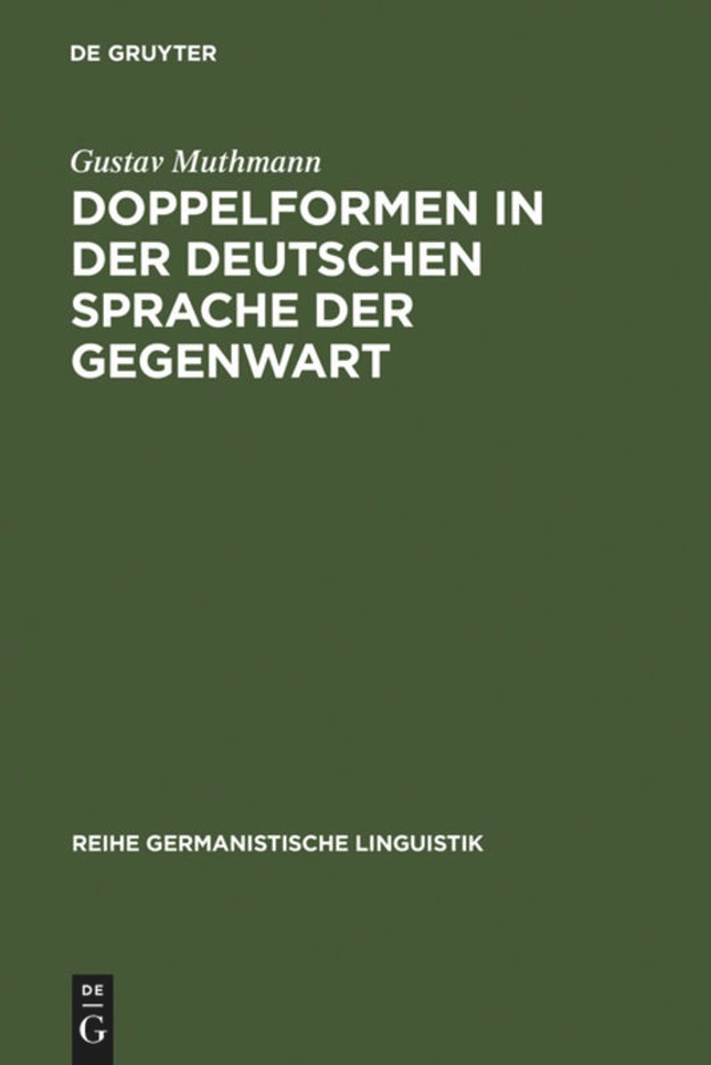 book: Doppelformen in der deutschen Sprache der Gegenwart