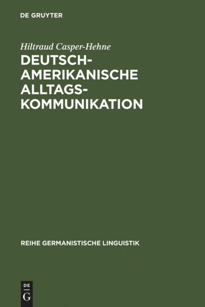 book: Deutsch-amerikanische Alltagskommunikation