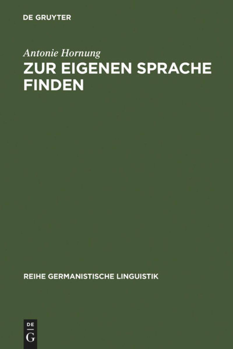 book: Zur eigenen Sprache finden