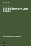 book: Zur eigenen Sprache finden