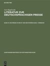 book: Band 15 Die Presse in Recht und Rechtsprechung / Werbung