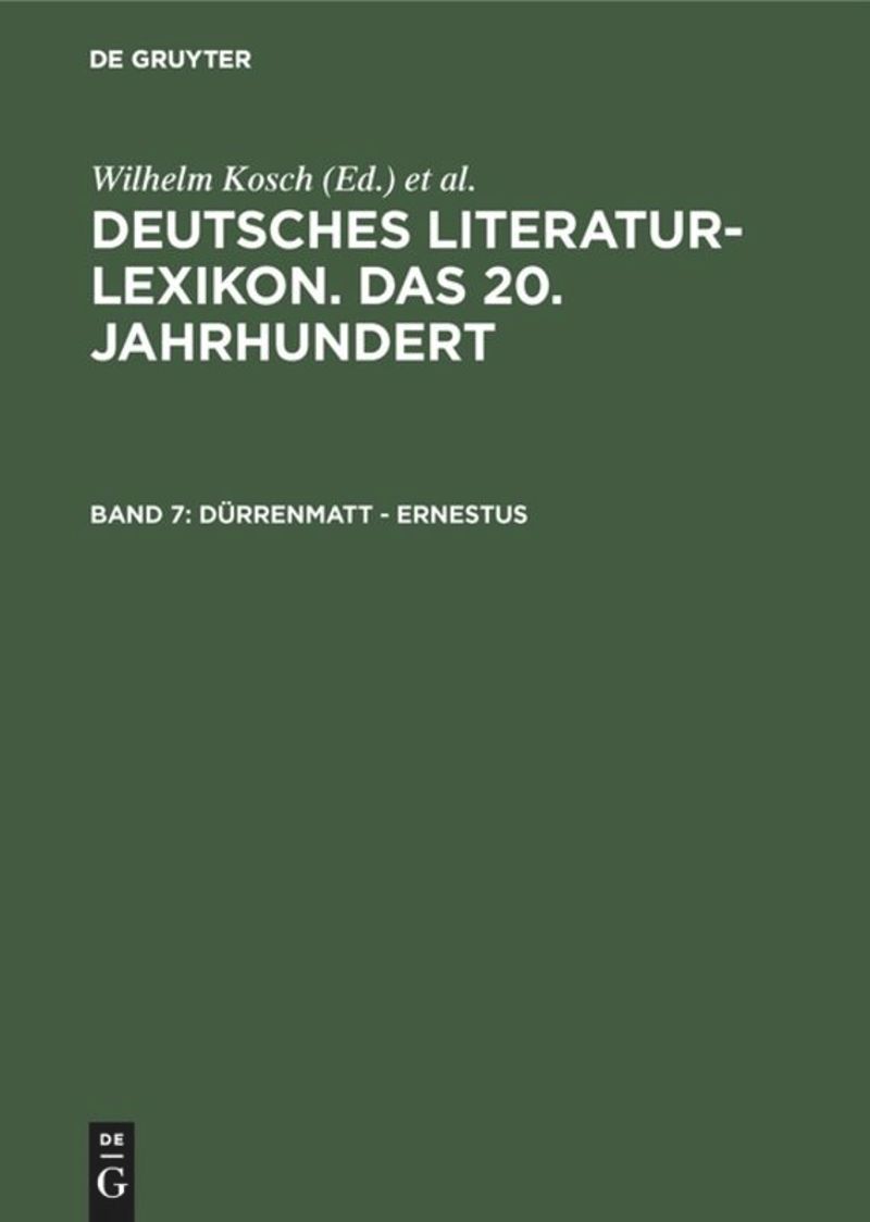 book: Band 7 Dürrenmatt - Ernestus
