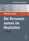 book: Die Personennamen im Deutschen