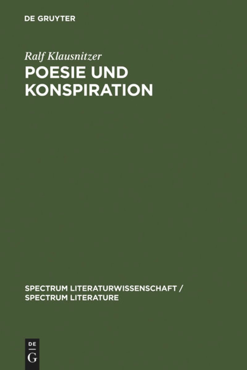 book: Poesie und Konspiration
