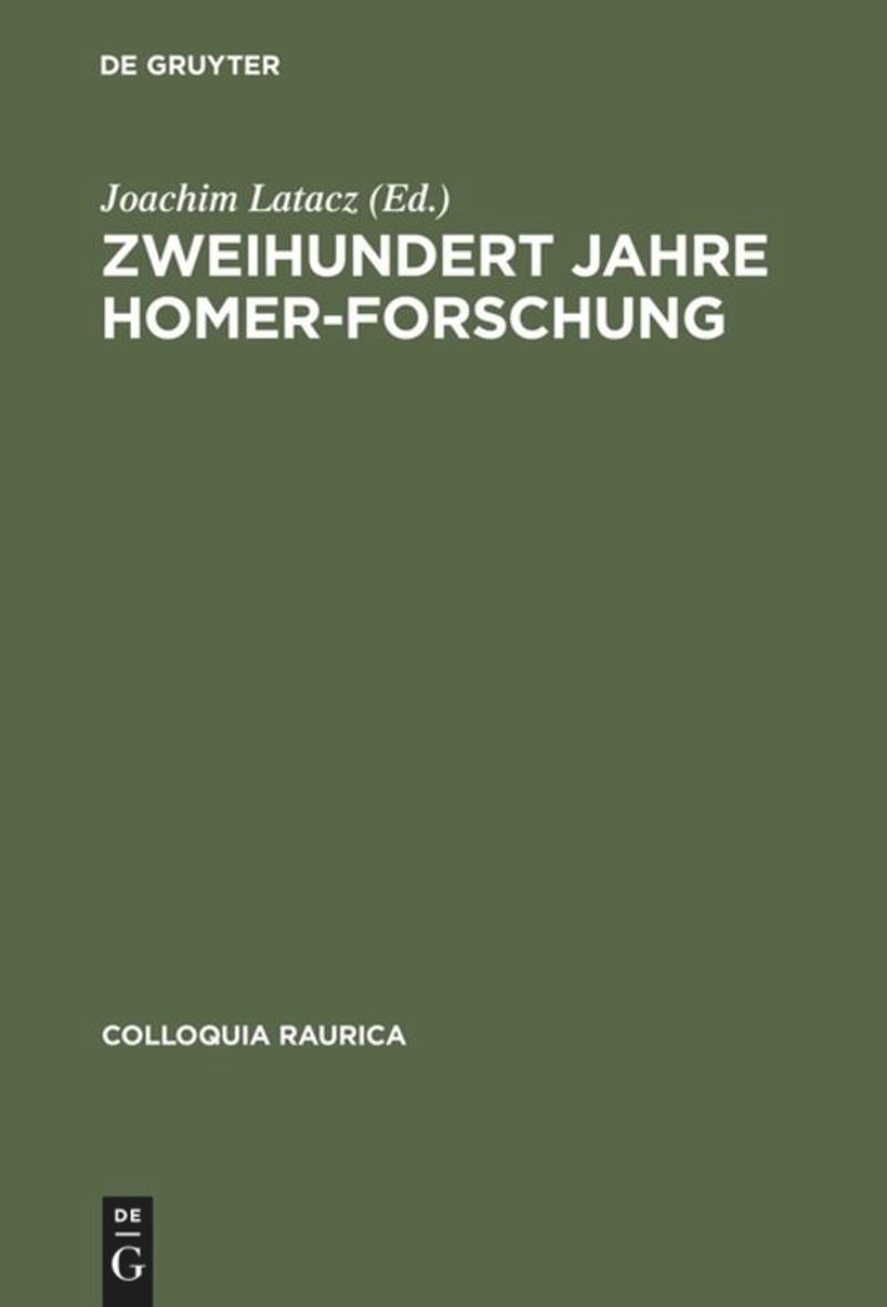 book: Zweihundert Jahre Homer-Forschung