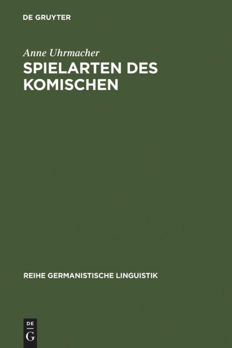 book: Spielarten des Komischen