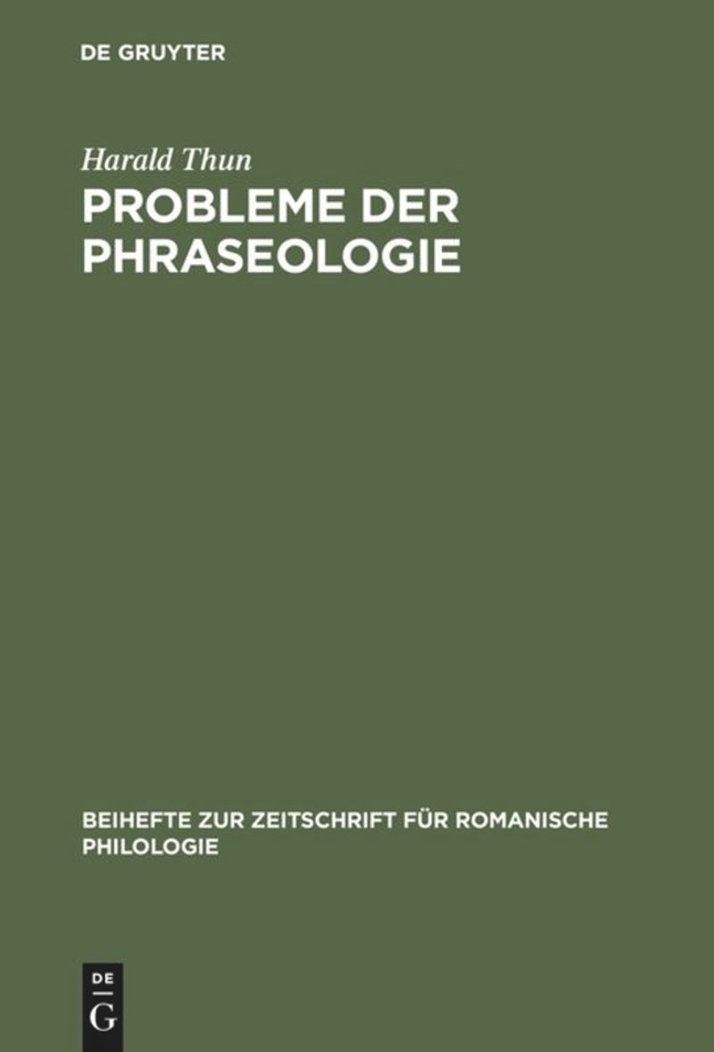 book: Probleme der Phraseologie