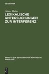 book: Lexikalische Untersuchungen zur Interferenz