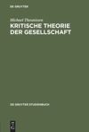 book: Kritische Theorie der Gesellschaft