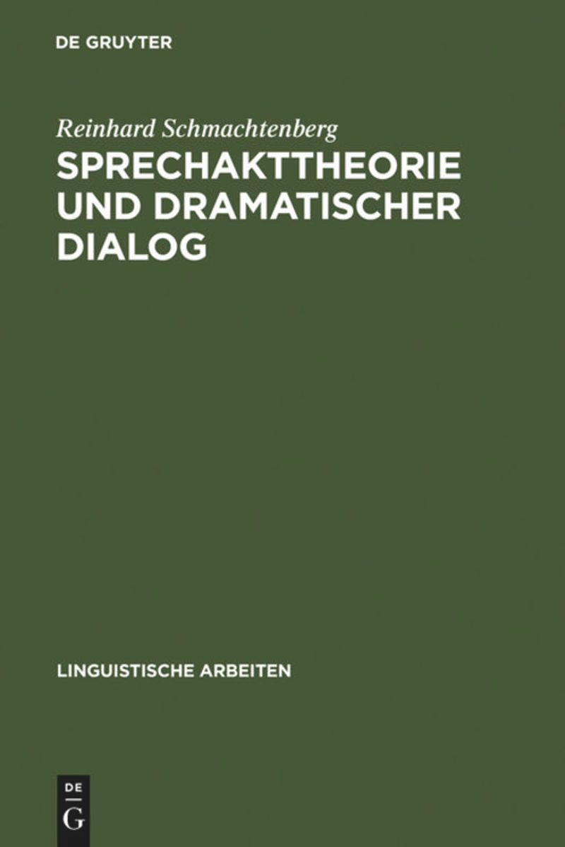 book: Sprechakttheorie und dramatischer Dialog
