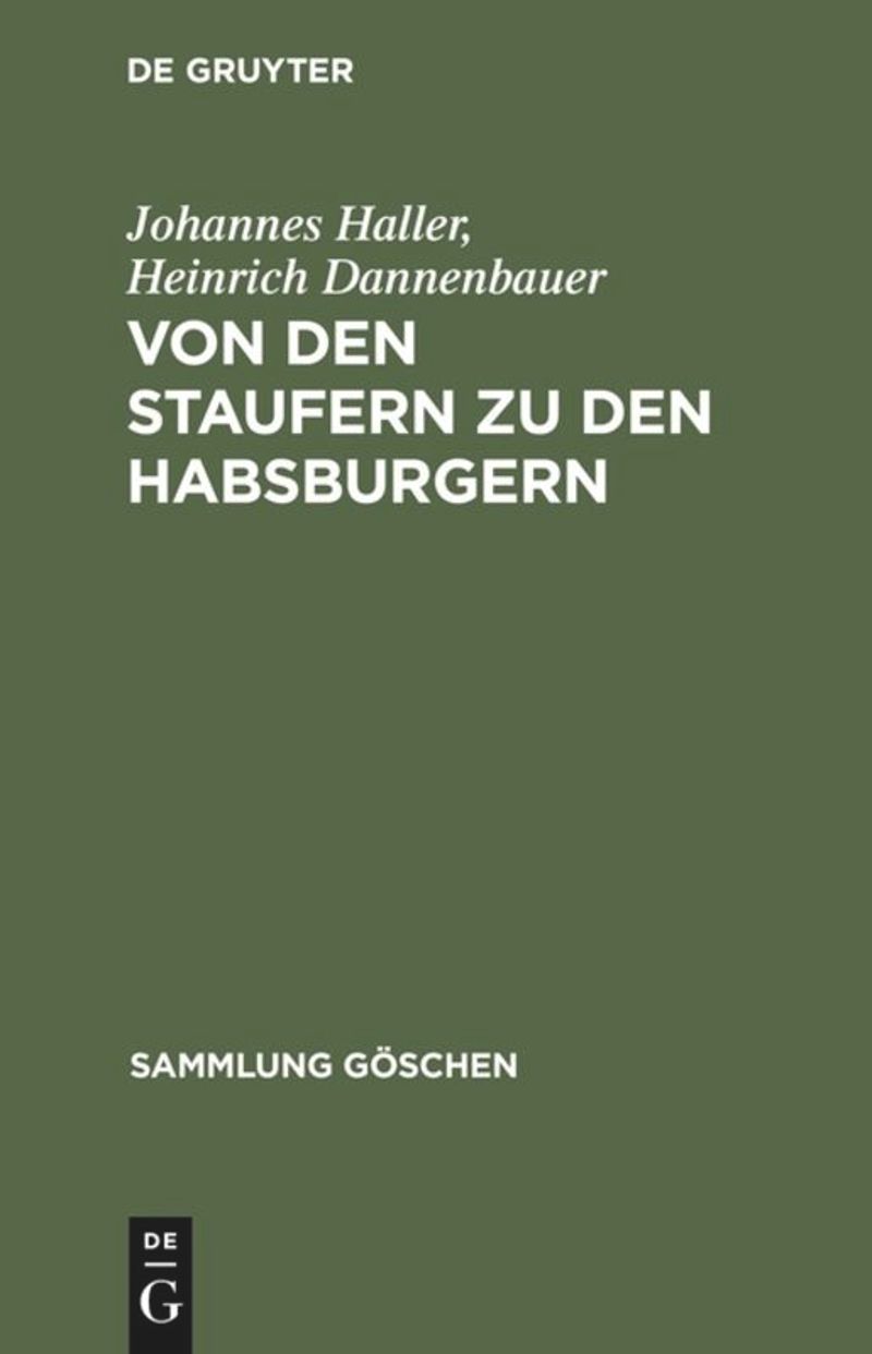 book: Von den Staufern zu den Habsburgern