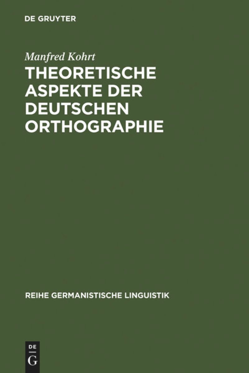 book: Theoretische Aspekte der deutschen Orthographie