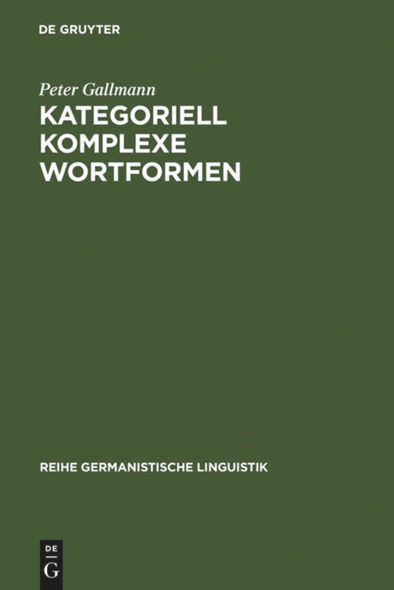 book: Kategoriell komplexe Wortformen