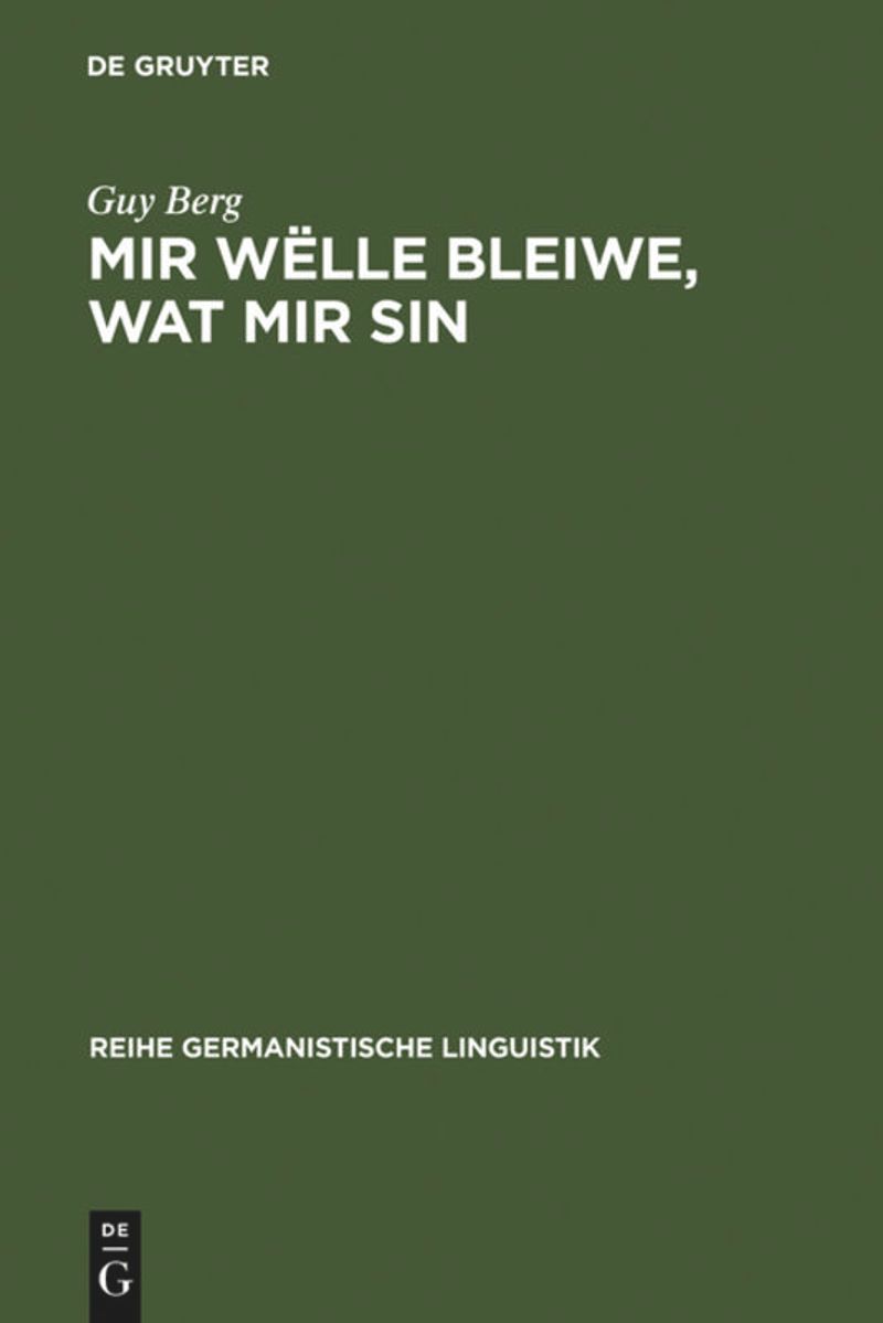 book: Mir wëlle bleiwe, wat mir sin