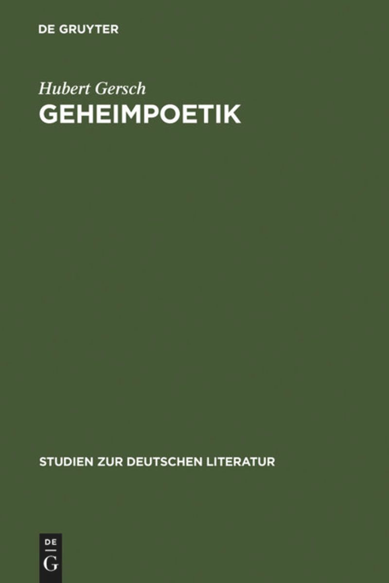 book: Geheimpoetik