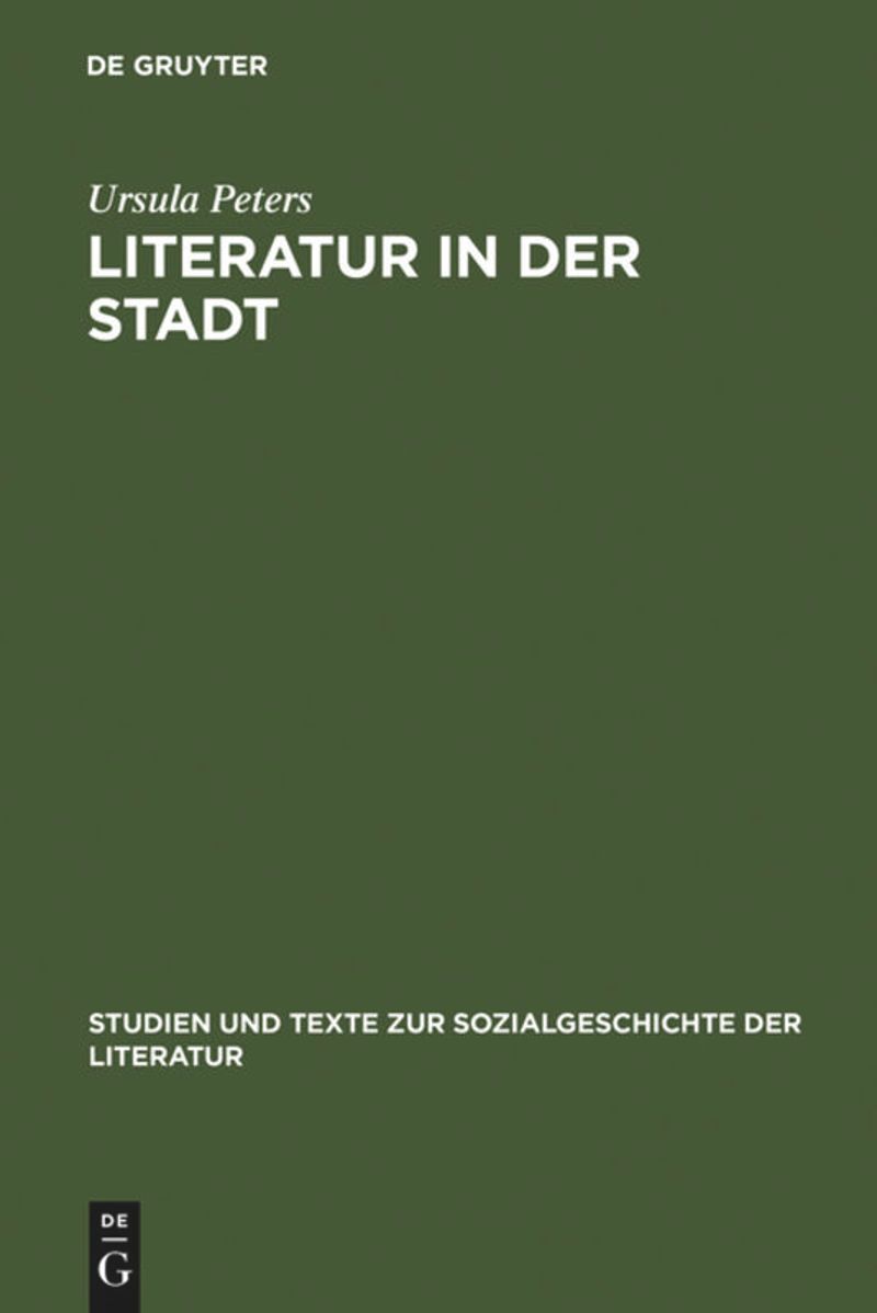 book: Literatur in der Stadt