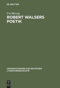 book: Robert Walsers Poetik