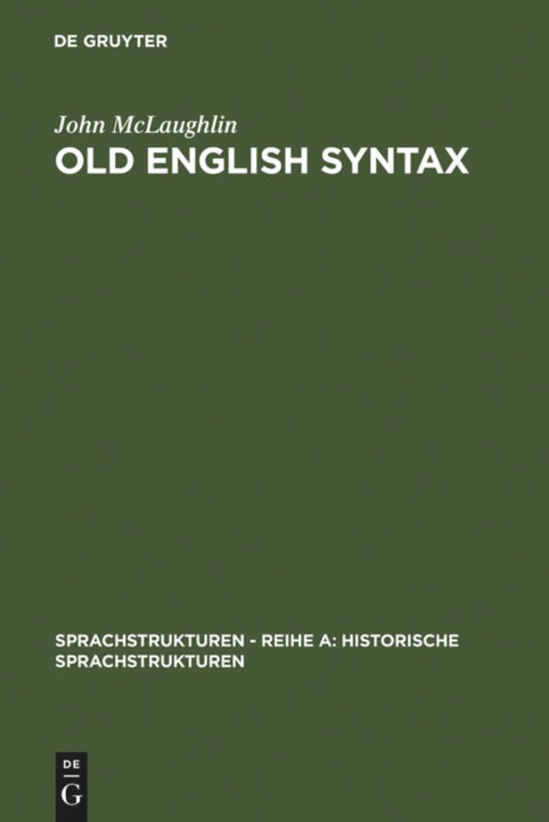 book: Old English Syntax