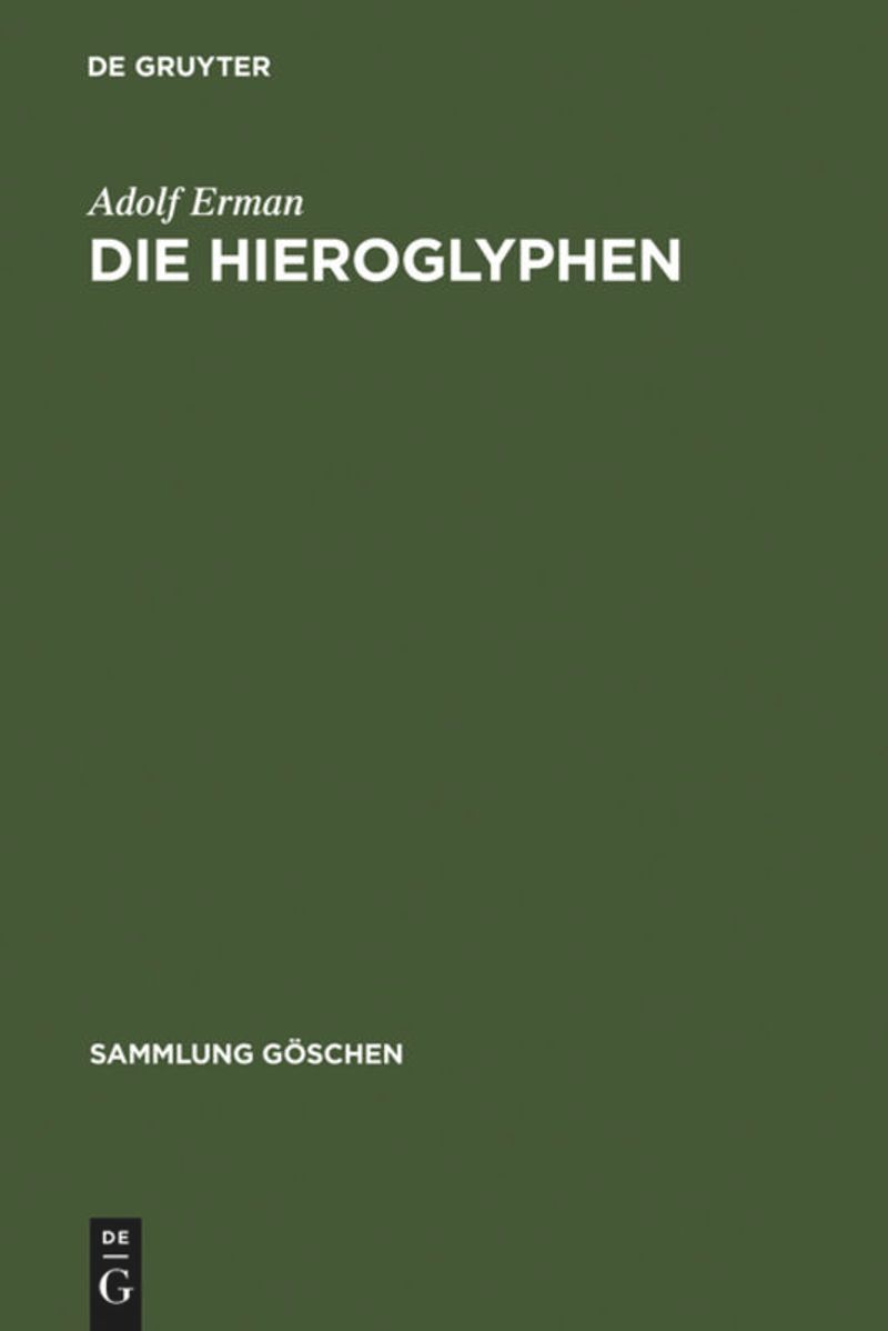 book: Die Hieroglyphen