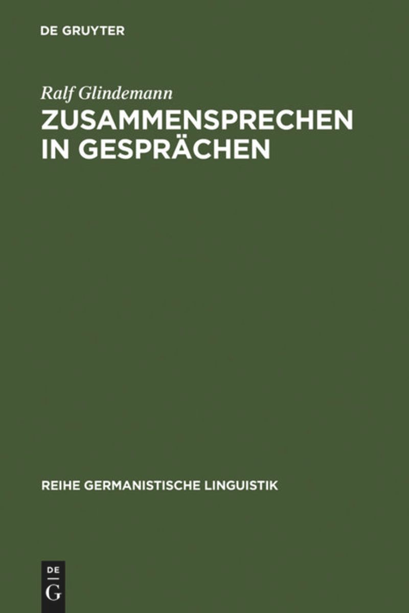 book: Zusammensprechen in Gesprächen