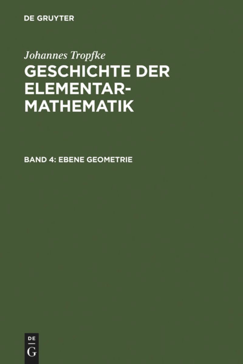 book: Band 4 Ebene Geometrie