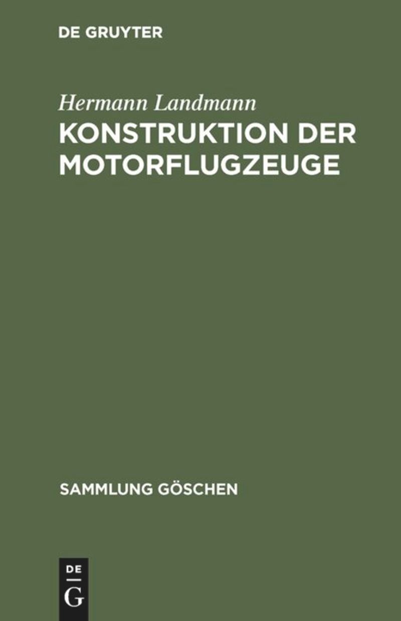 book: Konstruktion der Motorflugzeuge